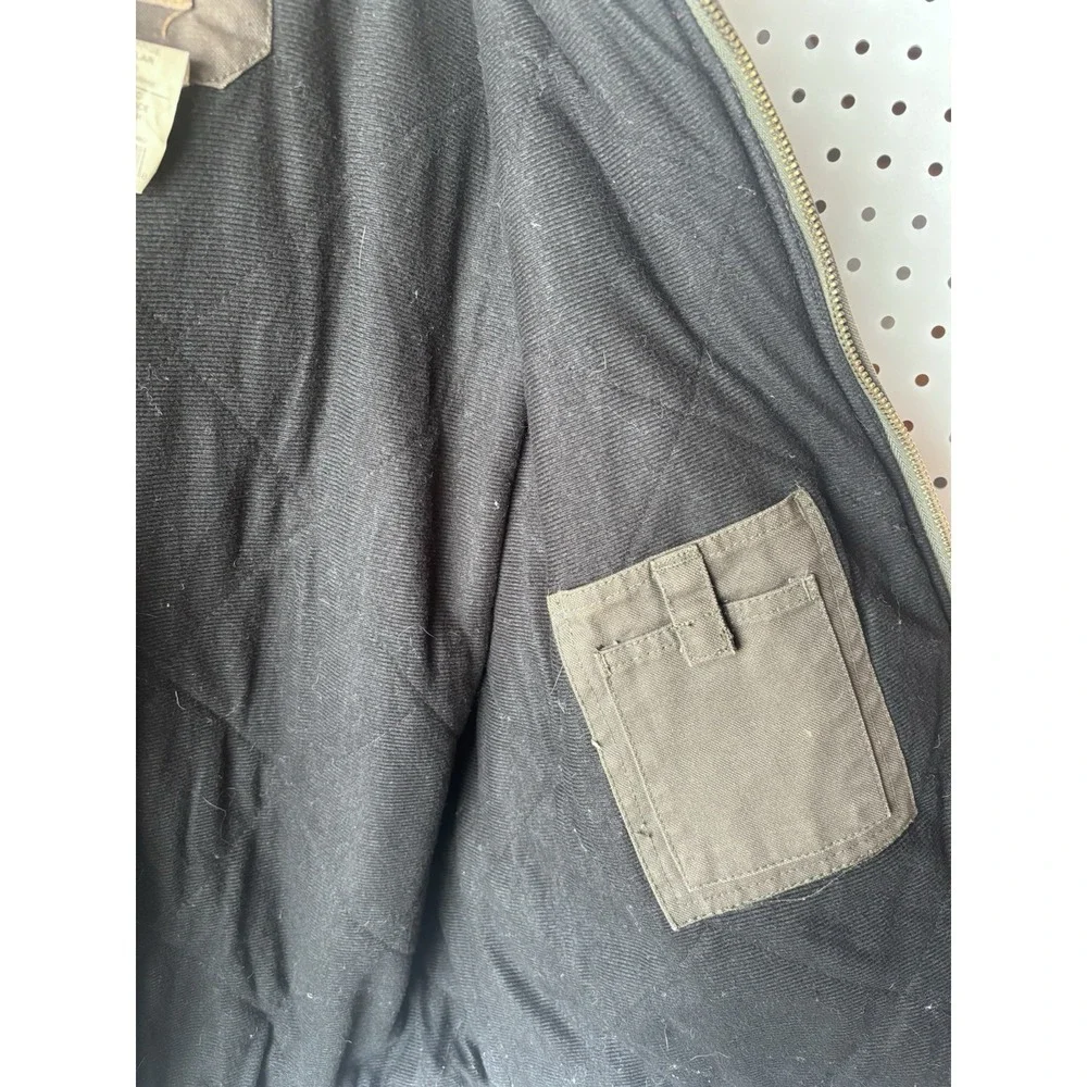 Iron Max Canvas Work Jacket Lined Hooded Zip Men's Size XL reg 48-50 Durable‎